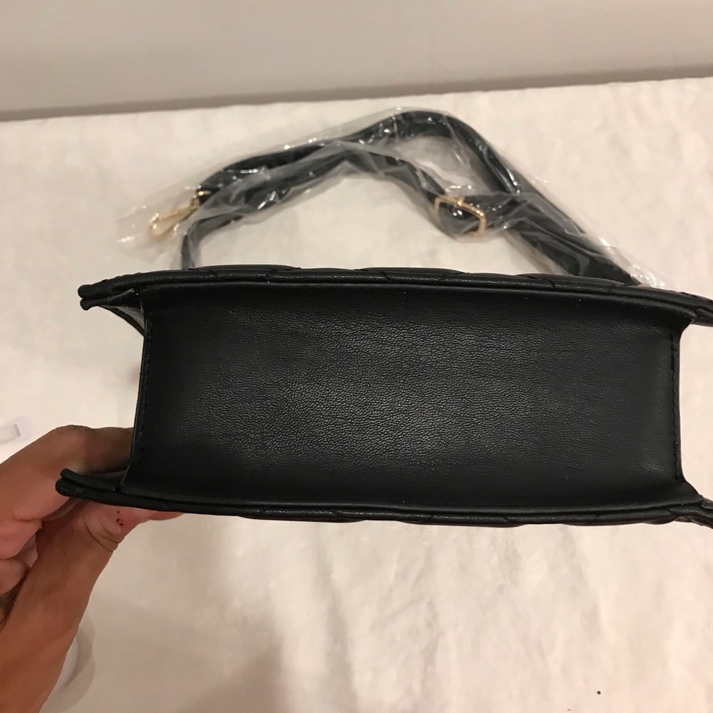 Badgley Mishka Studio black vegan leather mini quilted handle bag. NWT. - Picture 4 of 11